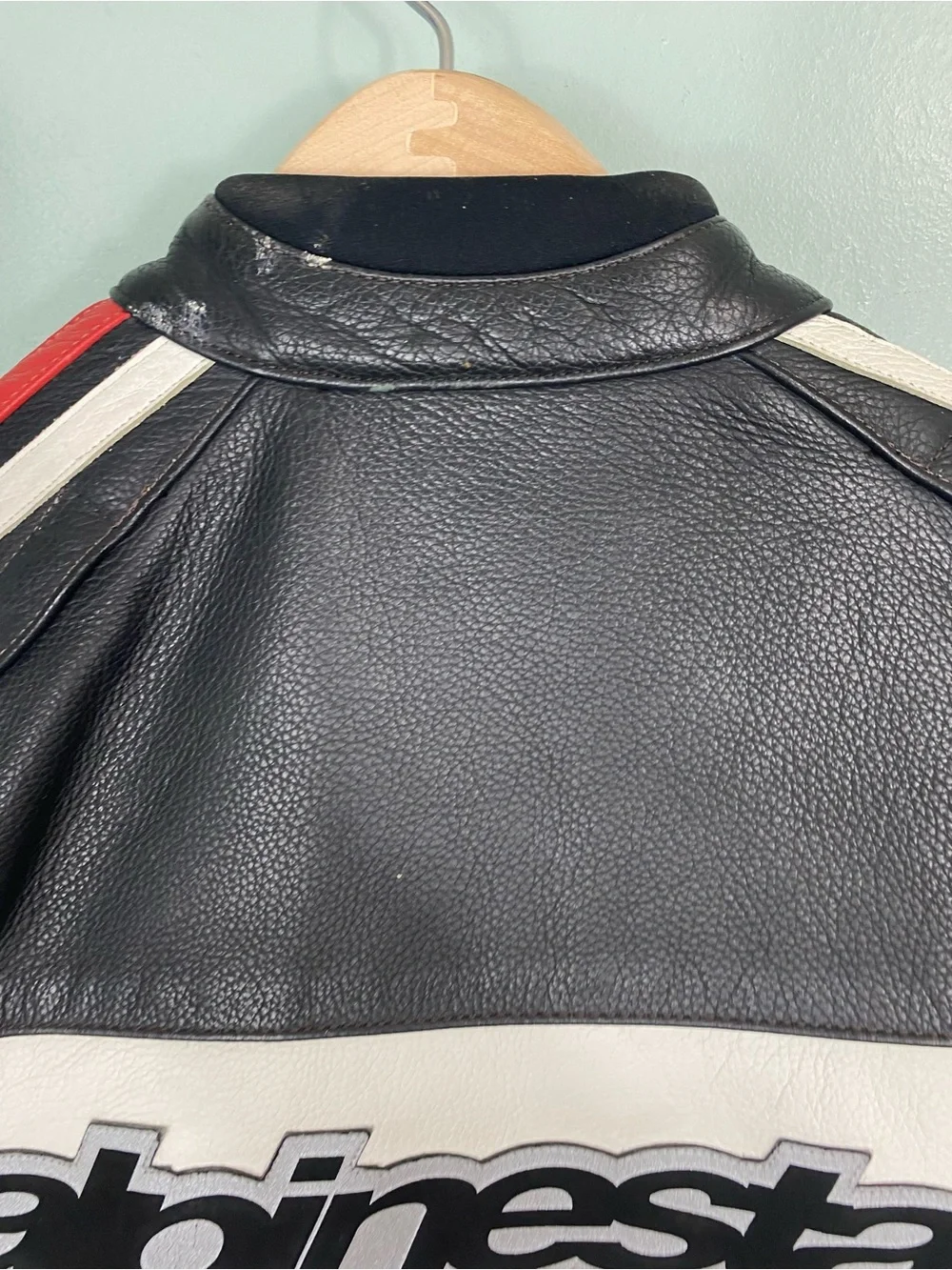 Alpinestars Leather Moto Jacket Size 40 ZIPPER NEEDS PULL THINGY